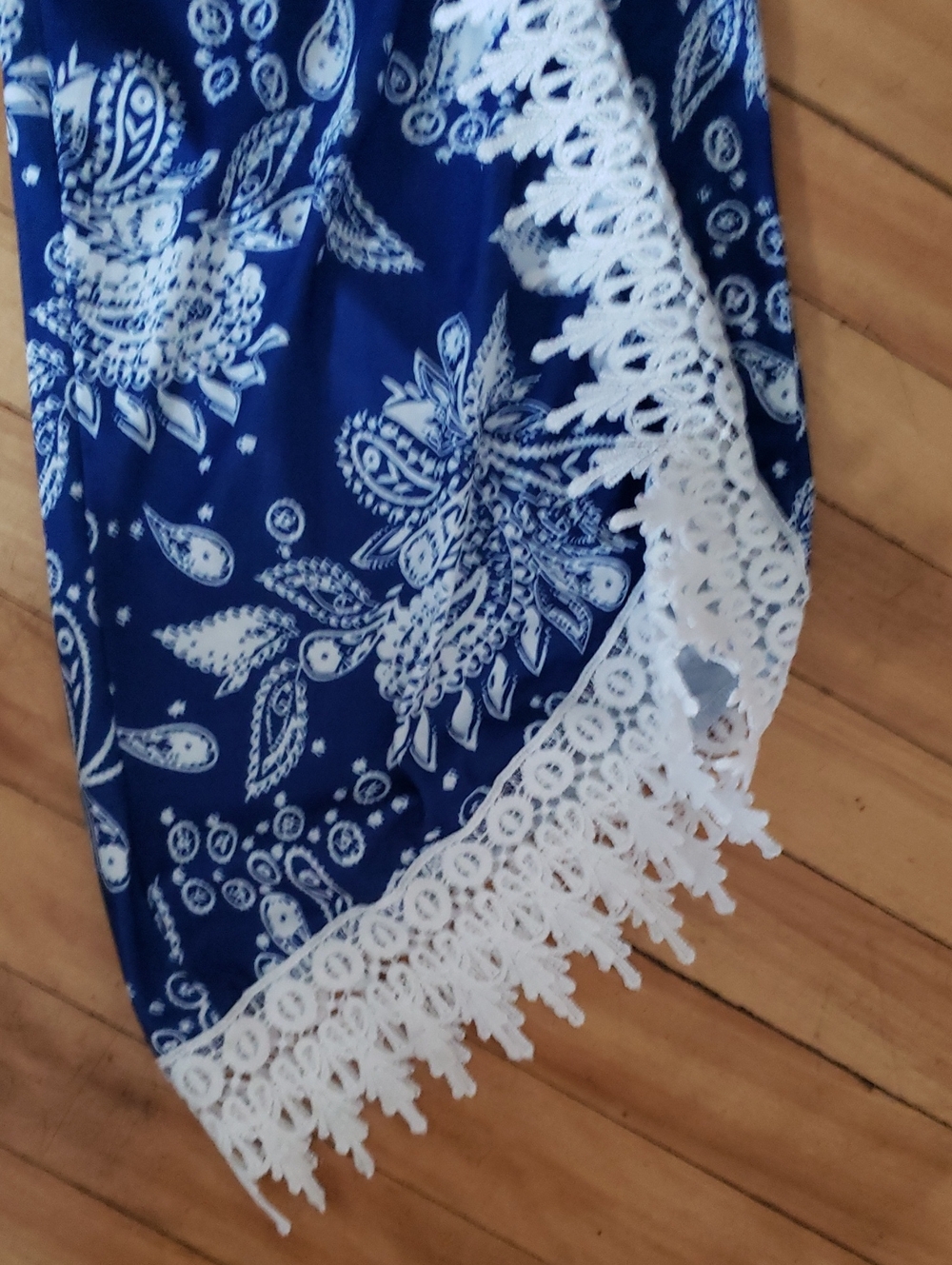 Unbranded NWOT Embroidered Bohemian Assymetrical Pull On Pant - M - Picture 13 of 14